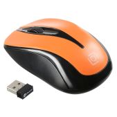 Мышь Oklick 675MW USB беспроводная черная/оранжевая