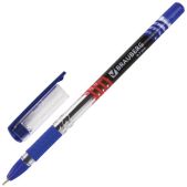 Ручка шариковая масляная Brauberg "Spark", корпус c печатью, узел 0.7 мм, линия 0.35 мм, синяя, 142697