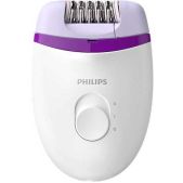 Эпилятор Philips BRE225/00 питание от сети, металлическая система эпиляции, моющаяся  головка, щеточка для чистки, белый/фиолетовый