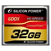 Карта памяти Compact Flash 32Gb Silicon Power SP032GBCFC600V10 600X