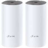 Беспроводной маршрутизатор TP-Link Deco E4(2-pack) AC1200 Whole-Home Mesh Wi-Fi System, Qualcomm CPU, 867Mbps at 5GHz+300Mbps at 2.4GHz, 2 10/100Mbps Ports, 2  internal antennas, MU-MIMO