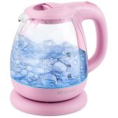 Чайник Kitfort КТ-653-2 1л. 1100Вт розовый корпус: пластик/стекло