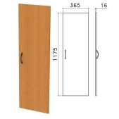 Дверь ЛДСП средняя Фея ДФ12.5 (ш365xг16xв1175мм), цвет орех милан, ш/к 640015