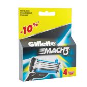 Сменные кассеты для бритья Gillette Mach3 4шт, для мужчин, ш/к 43531