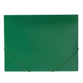 Папка на резинках Brauberg 227710 Office, зеленая, до 300 листов, 500мкм