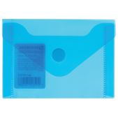 Папка-конверт с кнопкой Brauberg 227323 A7, 74x105мм синяя
