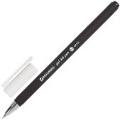 Ручка гелевая Brauberg GP151 Matt Gel, черная, корпус soft-touch, узел 0.5мм, линия 0.35мм