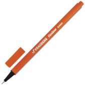 Ручка капиллярная Brauberg 142249 Aero, 0.4мм, металлический наконечник, трехгранная, оранжевая