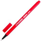 Ручка капиллярная Brauberg 142254 Aero, 0.4мм, металлический наконечник, трехгранная, красная