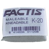 Ластик-клячка Factis CCFK20 37х29х10мм, супермягкий, натуральный каучук, серый