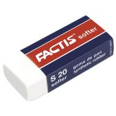 Резинка стирательная Factis CMFS20 Softer 56х24х14мм, картонный держатель, синтетический каучук