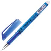 Ручка Пиши-стирай гелевая Staff 91 хромированные детали, ластик, игольчатая наконечник, синяя