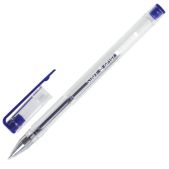 Ручка гелевая Staff GP107 эконом, синяя, корпус прозрачный, хромированные детали, узел 0.5мм, линия письма 0.35мм