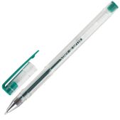 Ручка гелевая Staff GP110 эконом, зеленая, корпус прозрачный, хромированные детали, узел 0.5мм, линия письма 0.35мм