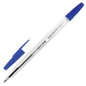 Ручка шариковая Staff BP108 C-51, синяя, корпус прозрачный, узел 1мм, линия письма 0.5мм