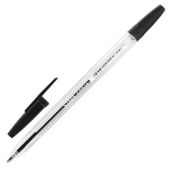 Ручка шариковая Staff BP109 C-51, черная, корпус прозрачный, узел 1мм, линия письма 0.5мм