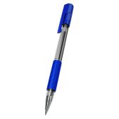 Ручка шариковая Deli EQ01730 Arrow 1мм резин. манжета прозрачная/синяя синие чернила