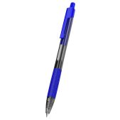 Ручка шариковая Deli EQ01930 Arrow авт. 0.7мм резиновая манжета прозрачный/синий синие чернила