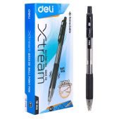 Ручка шариковая Deli EQ02320 X-tream авт. 0.7мм резиновая манжета прозрачный/черный черные чернила