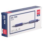 Ручка гелевая Deli EQ10430 Mate автоматическая 0.5мм резиновая манжета прозрачная синие чернила