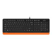 Клавиатура USB A4-Tech Fstyler FK10 черная/оранжевая