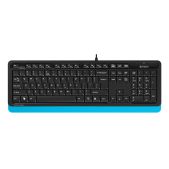 Клавиатура USB A4-Tech Fstyler FK10 черная/синяя