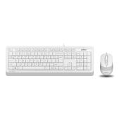 Комплект (клавиатура + мышь) USB A4-Tech Fstyler F1010 белый/серый