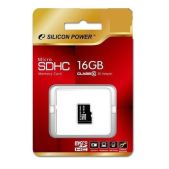 Карта памяти MicroSDHC 16Gb Silicon Power SP016GbSTH010V10SP Class 10 w/o adapter
