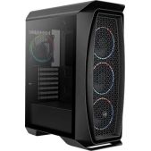 Корпус ATX без БП Aerocool Aero One Eclipse-G-BK-v1 черный 4x120mm 2xUSB 3.0 audio