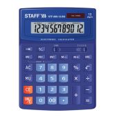 Калькулятор настольный 12 разрядов Staff STF-888-12-BU двойное питание, синий, 200х150мм, 250455