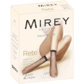 Носки женские Mirey Rete (2 пары) цвет Glace (легкий загар), размер unica
