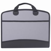 Портфель-сумка Brauberg 228685 А4+, 375х305х60мм, пластиковый 4 отделения, 2 кармана, серый