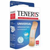 Набор пластырей Teneris 0208-006 Universal, бактерицидный с ионами серебра, полимерная основа, 20шт