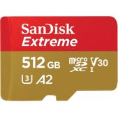 Карта памяти MicroSDXC 512Gb Sandisk SDSQXA1-512G-GN6MA Extreme Class 10 + adapter