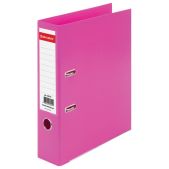 Папка-регистратор Brauberg Extra 228575 75мм, розовая, двустороннее покрытие пластик, металлический уголок