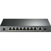 Коммутатор TP-Link TL-SG1210P 8-port gigabit Unmanaged PoE+ with 1 Gigabit RJ-45 + 1 SFP uplink ports, desktop mount, 8 802.3af/at compliant PoE+ ports, 1 Gigabit RJ-45 + 1 SFP uplink