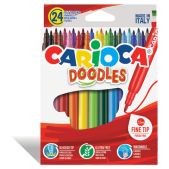 Фломастеры Carioca 42315 Doodles, 24 цвета, суперсмываемые