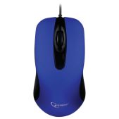 Мышь Gembird MOP-400-B, USB, 2 кнопки+1колесо-кнопка, покрытие SOFT TOUCH, синяя