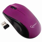 Мышь Gembird MUSW-320-P беспроводная, 2 кнопки + 1 колесо-кнопка, фиолетовая