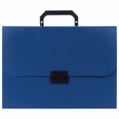 Портфель пластиковый Staff 229242 A4 (330х235х36мм), 7 отделений, индексные ярлыки, синий
