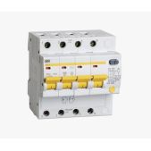 Автоматический выключатель дифференциального тока IEK MAD10-4-010-C-030 10A 4.5kA 10мА AC 4 400В 5мод