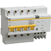 Автоматический выключатель дифференциального тока IEK MAD10-4-025-C-030 25A 4.5kA 30мА AC 4 400В 5мод