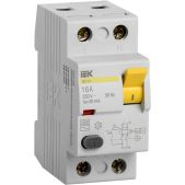 Выключатель дифференциального тока IEK MDV10-2-016-030 16A 30мА AC 2 230В 2мод
