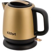 Чайник Kitfort KT-6111 1л 1630Вт золотистый/черный (корпус: нержавеющая сталь)