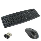 Комплект беспроводной (клавиатура + мышь) Gembird KBS-8000 5 кнопок + 1 колесо-кнопка, черный