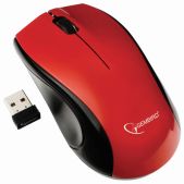 Мышь Gembird MUSW-320-R беспроводная, 2 кнопки + 1 колесо-кнопка, красная