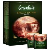 Чай черный Greenfield 1383-09 English Edition, черный, 100 пакетиков по 2г