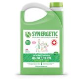 Мыло жидкое Synergetic 105201 Лемонграсс и мята антибактериальное, антизапах, 3.5л