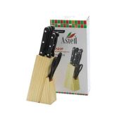 Набор ножей Astell AST-004-HH-001 7 предметов, дер подставка кухонных подарочная упаковка