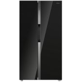Холодильник Side-by-Side Maunfeld MFF177NWB черный